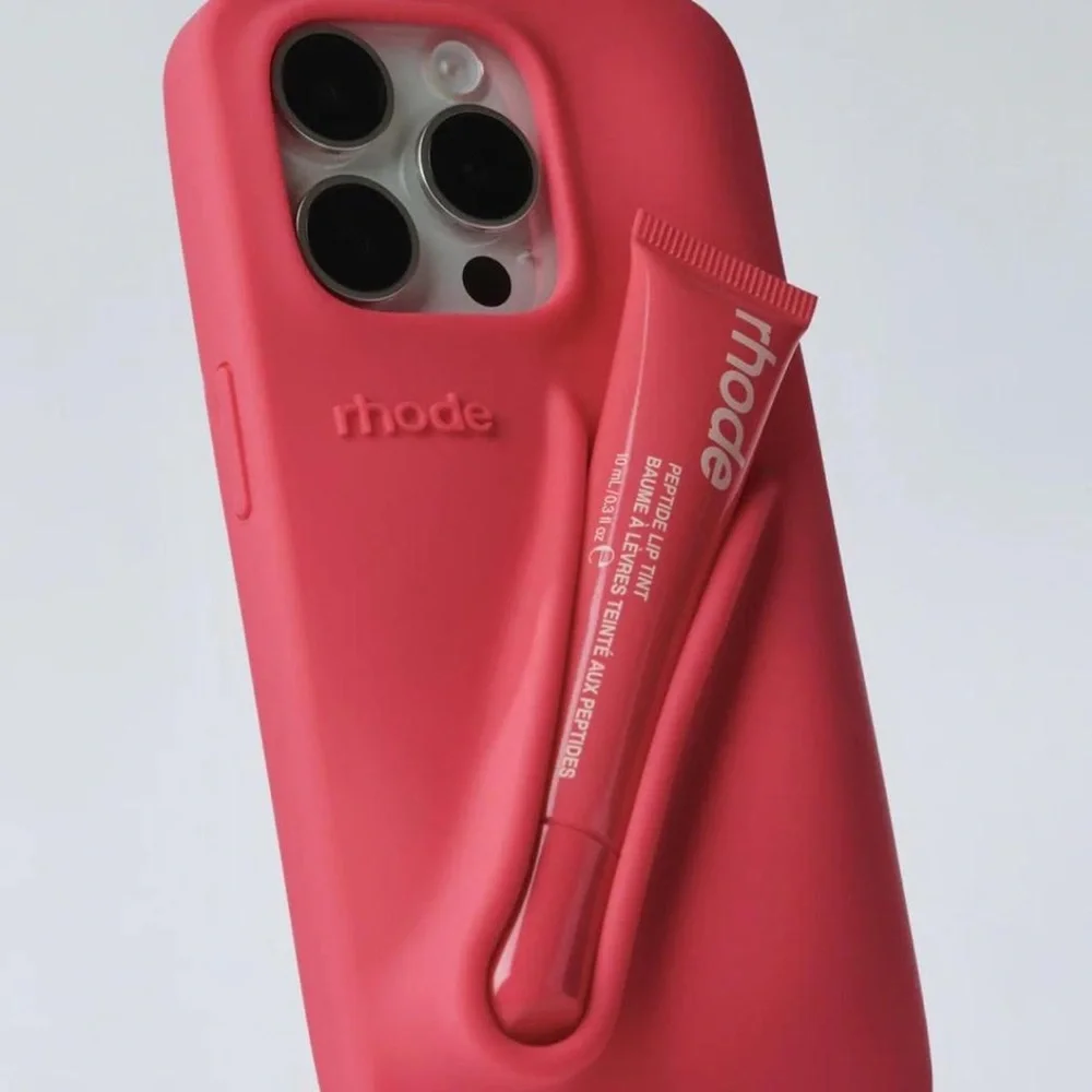 RHODE Vibrant Red Phone Case with Lip Balm Slot - Picture 1 of 1